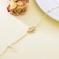 wholesale 14k Gold Lotus Pendant Bracelet With Pearls And Diamonds-0-2