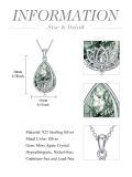 wholesale 925 Sterling Silver Lotus Flower Green Moss Agate Teardrop Cremation Keepsake Pendant Necklace with Funnel and Fill Tool Set-0-4