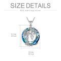 wholesale 925 Sterling Silver Blue Crystal Tree of Life Initial Necklace Family Letter Pendant Birthday Mother s Day Gifts for Her-0-143