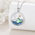 wholesale 925 Sterling Silver Abalone Shell Your Faith Can Move Mountains Cross Pendant Necklace for Women and Moms-0-3