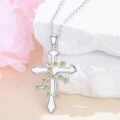 wholesale 925 Sterling Silver Yellow Crystal Star and Zodiac Constellation Cross Pendant Necklace-0-3
