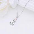 wholesale 925 Sterling Silver Rabbit Pendant Necklace with Colorful Stones - Cute Animal Charm s for Women and Girls-0-4