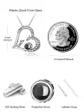 wholesale 925 Sterling Silver Giraffe Birthstone Heart Pendant Necklace-0-2