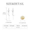 wholesale 925 Sterling Silver Threader Earrings Star Moon Drop Chain Charm s for Women-0-3