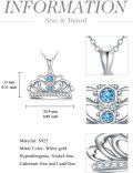 wholesale 925 Sterling Silver CZ Crown Pendant Necklace Gift for Women Jewelry-0-4