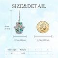 wholesale 925 Sterling Silver Metal Hamsa Tree Of Life Abalone Shell Evil Eye Dangle Earrings-0-4