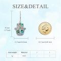wholesale 925 Sterling Silver Metal Hamsa Tree Of Life Abalone Shell Evil Eye Dangle Earrings-0-4