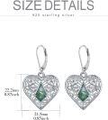 wholesale TOUPOP Moss Agate Earrings For Women Sterling Silver Natural Moss Agate Leverback Earrings Jewelry Gifts For Women Her -0-4