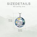 wholesale 925 Sterling Silver Blue Crystal Flower and Frog Pendant Necklace for Women-0-5