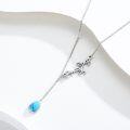 wholesale 925 Sterling Silver Turquoise Branch Lariat Necklace s for Women-0-1