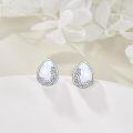 wholesale 925 Sterling Silver Teardrop Opal & Swirl Design Stud Earrings for Women - Hypoallergenic s-0-4