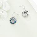 wholesale 925 Sterling Silver Tree of Life Blue Crystal Dangle Earrings for Sisters Birthdays Gifts-0-3