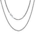 wholesale 925 Sterling Silver Byzantine Chain Necklace with Square Links - 4mm Width Length: Choose from 18 to 36 Unisex Jewelry for Men & Women-0-6