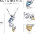 wholesale 925 Sterling Silver Abalone Shell Acorn Squirrel Pendant Necklace for Women Girls-0-3