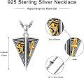 wholesale 925 Sterling Silver Triangle Eye Of Horus Ankh Cross Necklace For Men & Women-0-3