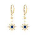 wholesale 925 Sterling Silver Gold-Plated Moonstone & Opal Starburst Leverback Drop Earrings-0-66