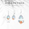 wholesale 925 Sterling Silver Blue Moonstone Rose Filigree Drop Earrings for Women Gift Idea-0-4