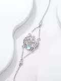 TOUPOP Sterling Silver Stone Tree Of Life Mountain Bracelet For Women-0-2