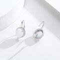 wholesale S925 Sterling Silver 9-10mm Opal Leverback Earrings with Engraved Border, 18x11mm, 3.91g-0-3