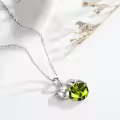 wholesale Wholesale 925 Sterling Silver Birthstone Cat Pendant Necklace Gift for Women-0-2