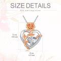 wholesale  Sterling Silver Rose Quartz Heart Pendant Necklace for Women -0-55