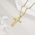 wholesale Sterling Silver Men s Cross Necklace Catholic Faith Pendant Christian Jewelry Gifts-0-16