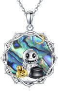 wholesale 925 Sterling Silver Halloween Coffin Ghost Lamp Bat Pumpkin Cross Pendant Necklace Gothic Jewelry-0-0