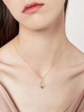 wholesale Sterling Silver Mustard Seed Rhombus Pendant Necklace for Women-0-4