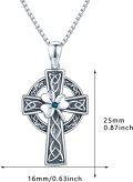 wholesale 925 Sterling Silver & Clover Celtic Cross Necklace – Lucky Knot Design, Elegant Gift for Women-0-4