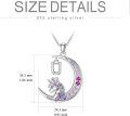wholesale TOUPOP Unicorns Necklace Sterling Silver Moon Initial U Letter Pendant Necklace For Women Her Jewelry -0-2