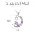 TOUPOP Sterling Silver Moon Initial U Letter Pendant Necklace For Women-0-2