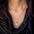 wholesale 925 Sterling Silver Claddagh Heart Pendant Necklace Wholesale With Moonstone-0-3