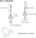 wholesale 925 Sterling Silver Opal Celtic Knot Teardrop Dangle Earrings-0-4