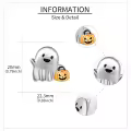 wholesale 925 Sterling Silver Halloween Ghost Pumpkin Pin Brooches for Women Girls Gifts-0-2