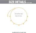 wholesale 14K Gold Tiny Beaded Chain Ankle Anklet with Heart Charm - 2 mm Balls and Adjustable Length (9-10 inches)-0-1