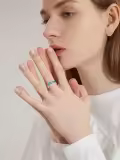 TOUPOP Sterling Silver Turquoise Boho Vintage Antique Ring For Women-0-3