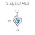 TOUPOP Sterling Silver Crystal Heart Necklace Love Pendant Gift For Women-0-3