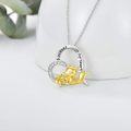 wholesale 925 Sterling Silver Metal Foxy Love Heart Pendant Necklace Gifts for Her-0-1