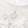 wholesale 925 Sterling Silver Om Pendant Necklace Wholesale With Mother Of Pearl And Crystal-0-4