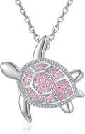 wholesale S925 Sterling Silver 12-Month Birthstone Turtle Necklace with October Gemstone for Faithfulness & Confidence-0-0