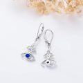wholesale 925 Sterling Silver Evil Eye Drop Earrings - Halloween Gift for Women & Girls-0-4