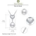 wholesale 925 Sterling Silver Heart Pendant With Pearl Drop-0-5