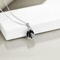 wholesale 925 Sterling Silver Moss Agate Teardrop Pendant Necklace for Women-0-55