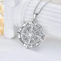 TOUPOP Sterling Silver Sunflower Cremation Pendant Necklace for Ashes Memorial Jewelry-0-4