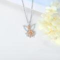 wholesale 925 Sterling Silver Rose Gold Moonstone Fairy Dancing Pendant Necklaces for Women Girls s 3 Goddesses Birthdays-0-4