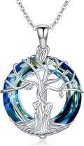 wholesale TOUPOP Mothers Day Gifts For Sister From Sister 925 Sterling Silver Tree Of Life Necklace 2 Sisters Holding Hands With Crystal Jewelry Gifts For Birthday Christmas -0-0