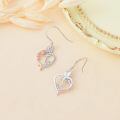 TOUPOP Sterling Silver Rose Heart Butterfly Initial T Letter Drop Dangle Earrings-0-4