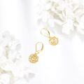 wholesale 14K Gold Celtic Knot Circle Drop Earrings with Leverbacks - Fine  for Women-0-4
