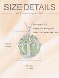 wholesale 14K Gold Sterling Silver Jade Tree of Life Necklace for Women-0-3