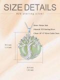 wholesale 925 Sterling Silver Tree Of Life Pendant Necklace Wholesale With Green Gemstone-0-3